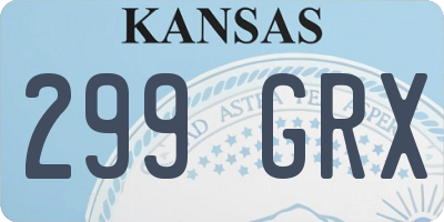 KS license plate 299GRX
