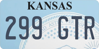 KS license plate 299GTR