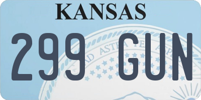 KS license plate 299GUN