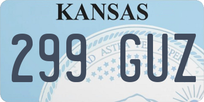 KS license plate 299GUZ