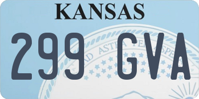 KS license plate 299GVA