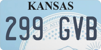 KS license plate 299GVB