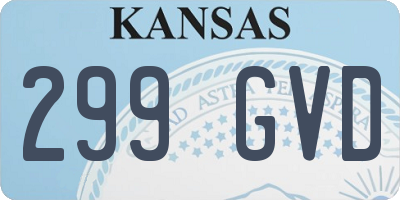 KS license plate 299GVD