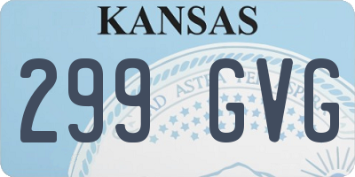 KS license plate 299GVG