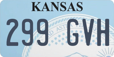 KS license plate 299GVH