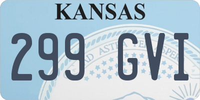 KS license plate 299GVI