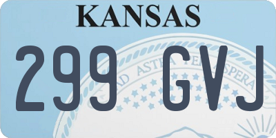 KS license plate 299GVJ