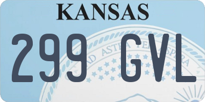 KS license plate 299GVL