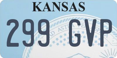 KS license plate 299GVP