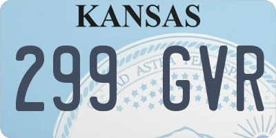 KS license plate 299GVR