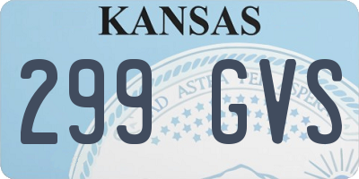 KS license plate 299GVS