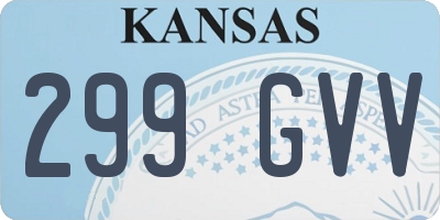 KS license plate 299GVV