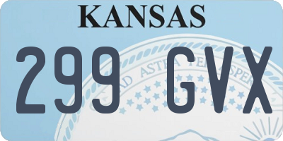 KS license plate 299GVX