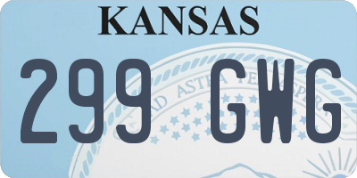 KS license plate 299GWG