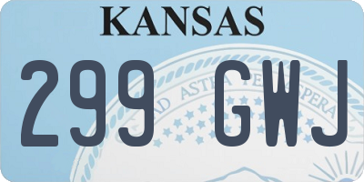 KS license plate 299GWJ