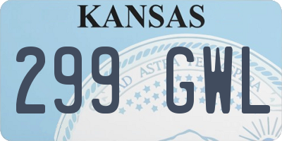 KS license plate 299GWL