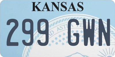 KS license plate 299GWN