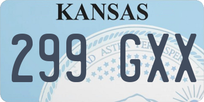 KS license plate 299GXX