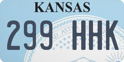 KS license plate 299HHK