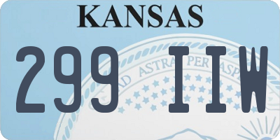 KS license plate 299IIW