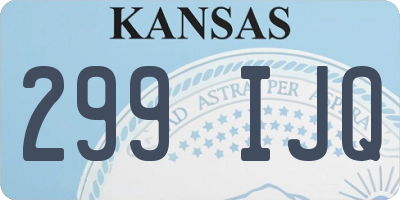 KS license plate 299IJQ