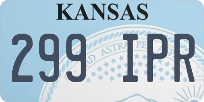 KS license plate 299IPR