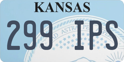 KS license plate 299IPS