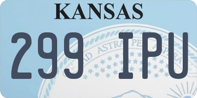 KS license plate 299IPU