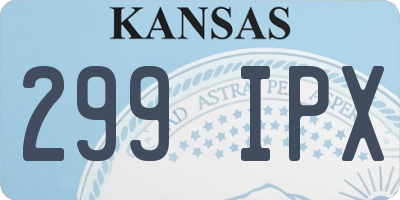 KS license plate 299IPX