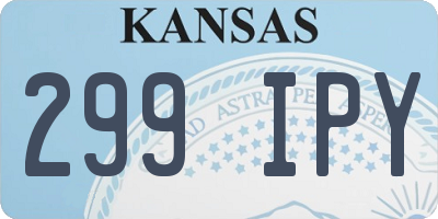 KS license plate 299IPY