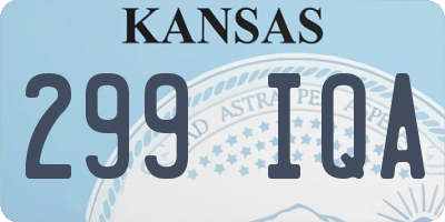 KS license plate 299IQA