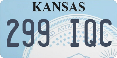 KS license plate 299IQC