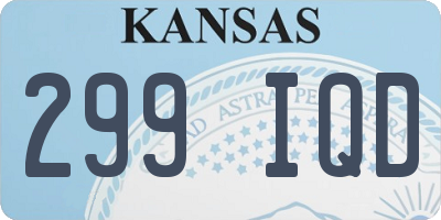 KS license plate 299IQD