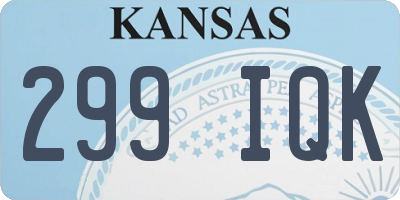KS license plate 299IQK