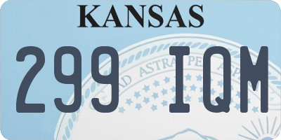 KS license plate 299IQM
