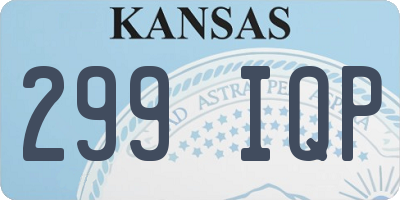 KS license plate 299IQP
