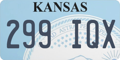 KS license plate 299IQX