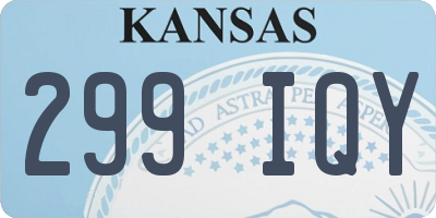 KS license plate 299IQY