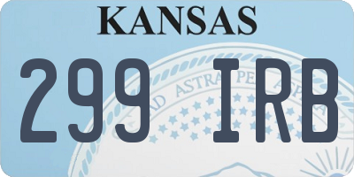 KS license plate 299IRB
