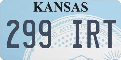 KS license plate 299IRT
