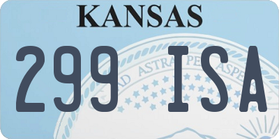KS license plate 299ISA