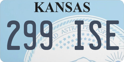 KS license plate 299ISE