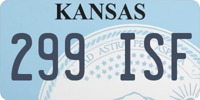 KS license plate 299ISF