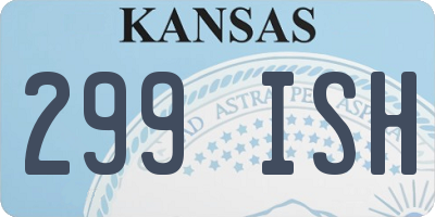 KS license plate 299ISH