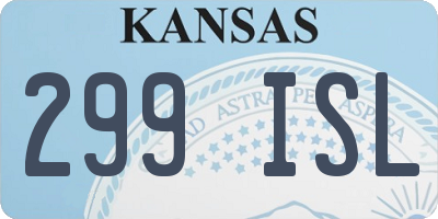 KS license plate 299ISL