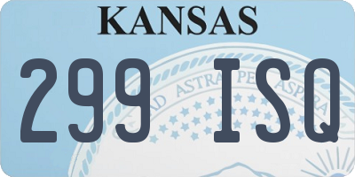 KS license plate 299ISQ