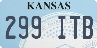 KS license plate 299ITB
