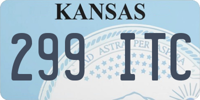 KS license plate 299ITC