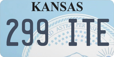 KS license plate 299ITE