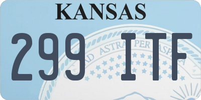KS license plate 299ITF